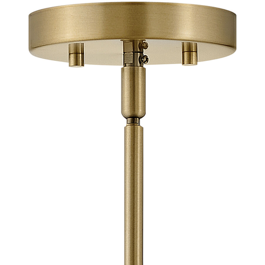 Lane LED 7 inch Lacquered Brass Pendant Ceiling Light in Clear