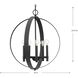 Allegheny 5 Light 22 inch Matte Black Chandelier Ceiling Light, Design Series