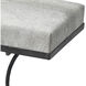 Kai Grey Hide & Black Hand Forged Iron Bench