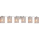 Fusion 6 Light 55.75 inch Matte Black Bath Bar Wall Light in Square Flared, Incandescent, Opal Fusion