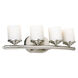 Signature 4 Light 24 inch Brushed Nickel Vanity Light Wall Light