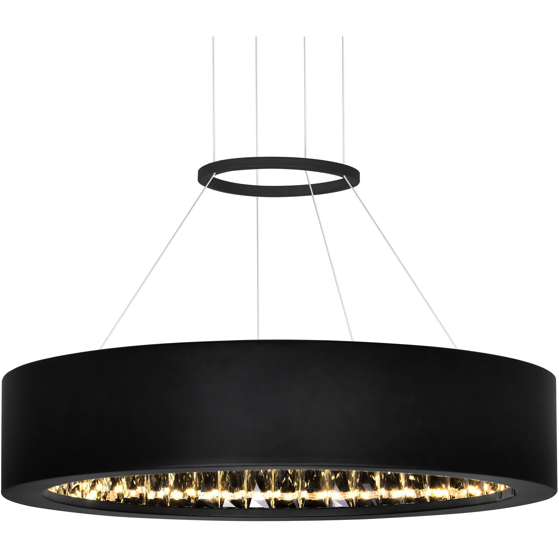 Rosalina LED 16 inch Matte Black Down Chandelier Ceiling Light