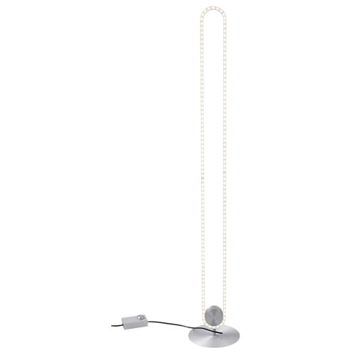 Zeitlos 53 inch 30 watt Satin Nickel Floor Lamp Portable Light, Bankamp Line