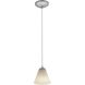 Martini LED 7 inch Brushed Steel Pendant Ceiling Light in White