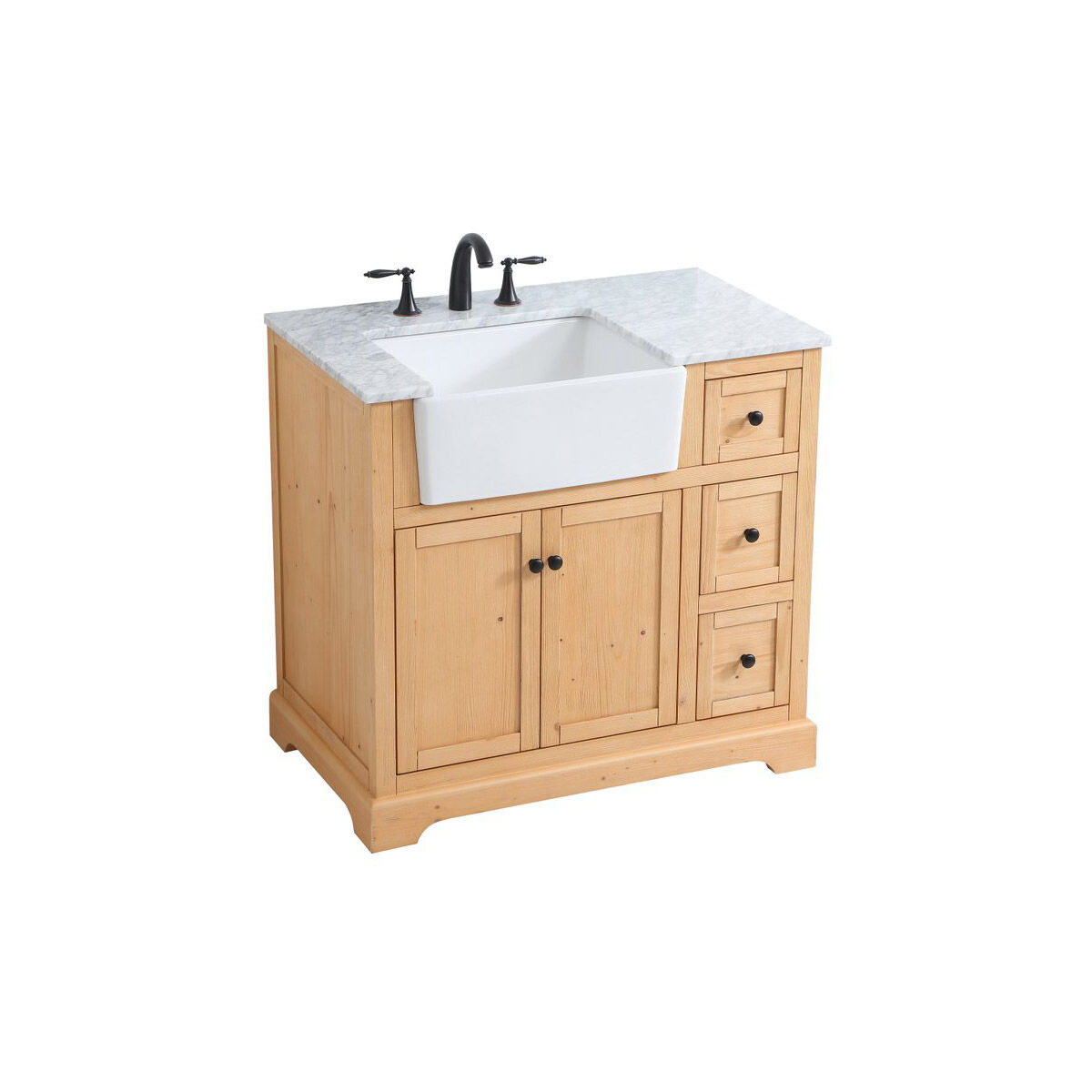 Franklin 36 X 22 X 35 inch Natural Wood Bathroom Vanity Cabinet