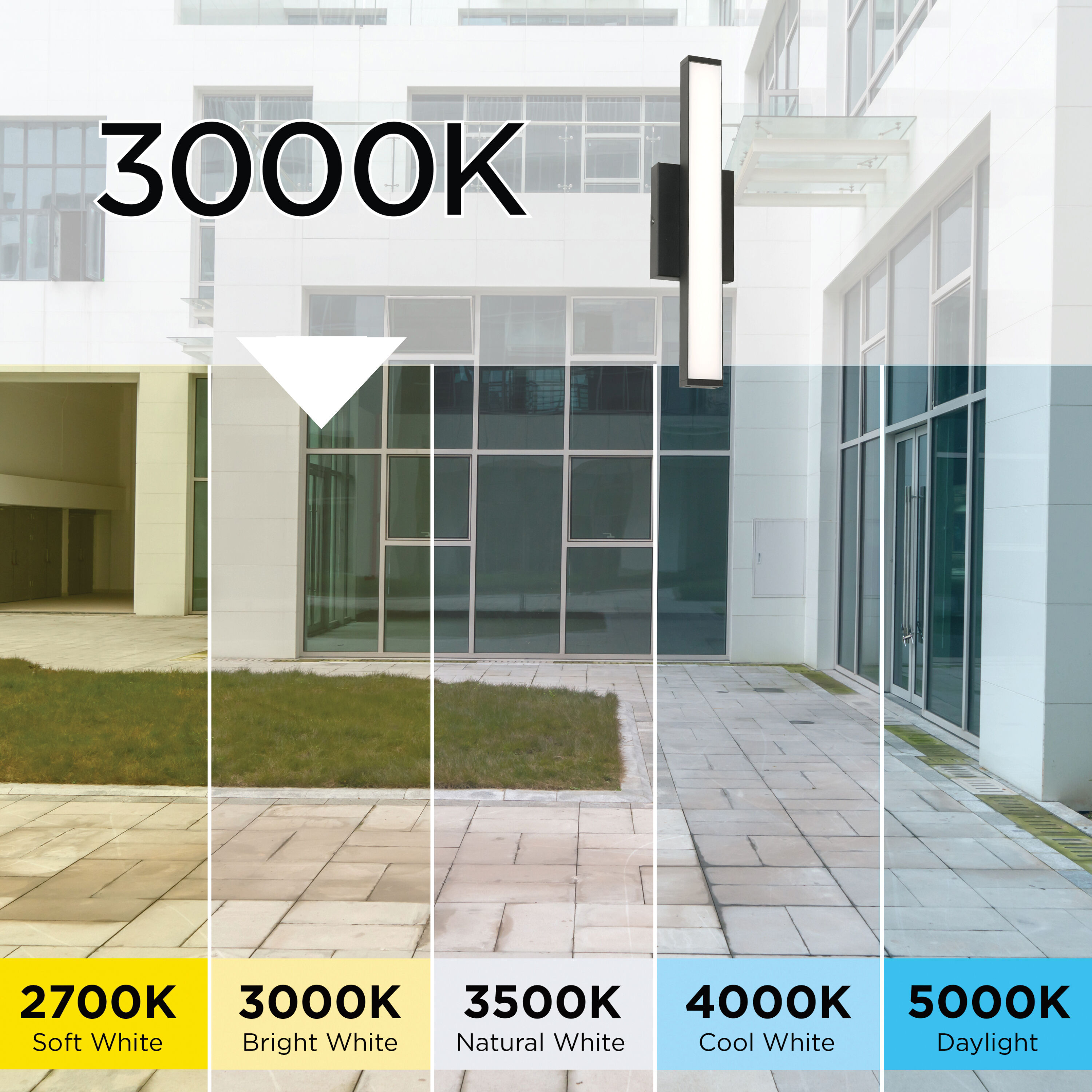 Gale LED 24 inch Textured Grey Outdoor Wall Sconce