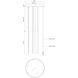 Chute LED 19 inch Black Multi-Pendant Ceiling Light