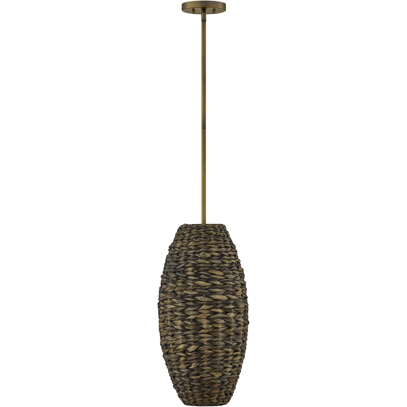 Tierra Brisa 1 Light 10 inch Riviera Brass Pendant Ceiling Light