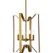 Hoffman 4 Light 14 inch Brass Pendant Ceiling Light