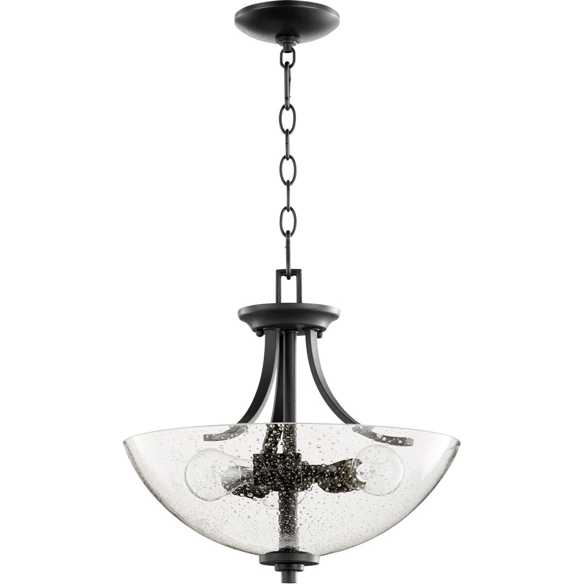 Reyes 3 Light 16 inch Noir Pendant Ceiling Light, Semi-Flush Convertible