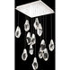 Beyond Martini LED 20 inch Polished Nickel Multi-Light Pendant Ceiling Light in Optic, Square Canopy