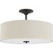 Inspire 3 Light 18 inch Antique Bronze Semi-Flush Mount Ceiling Light