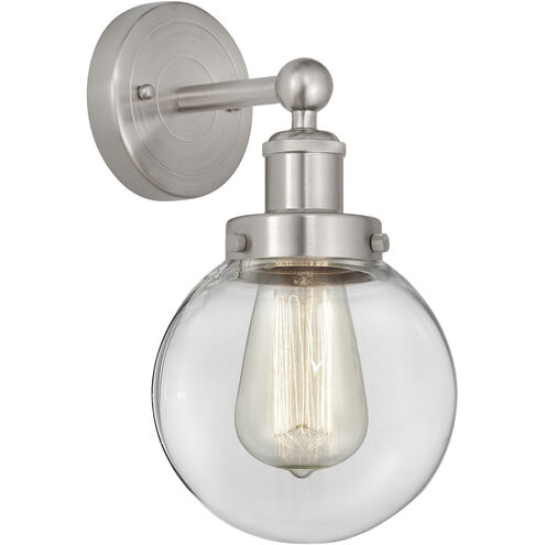 Beacon 1 Light 6.5 inch Brushed Satin Nickel Sconce Wall Light