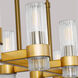 C&M by Chapman & Myers Geneva 10 Light 50 inch Burnished Brass Linear Chandelier Ceiling Light