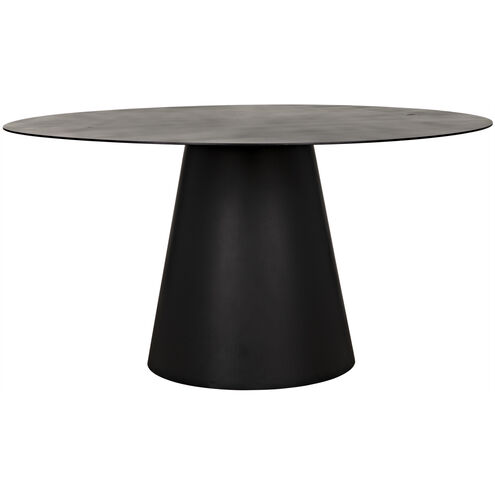 Vesuvius 59 X 59 inch Matte Black Dining Table