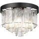 Ciara 3 Light 13 inch White Gold Flush Mount Ceiling Light