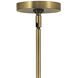 Crew 1 Light 16 inch Heritage Brass with Black Indoor Chandelier Ceiling Light