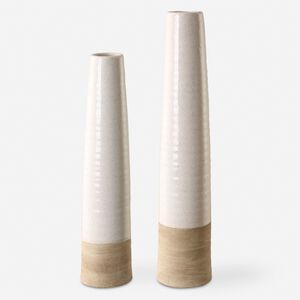 Ivory Sands 22.75 X 4.75 inch Vases, Set of 2