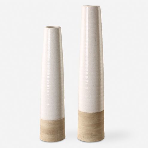 Ivory Sands 22.75 X 4.75 inch Vases, Set of 2