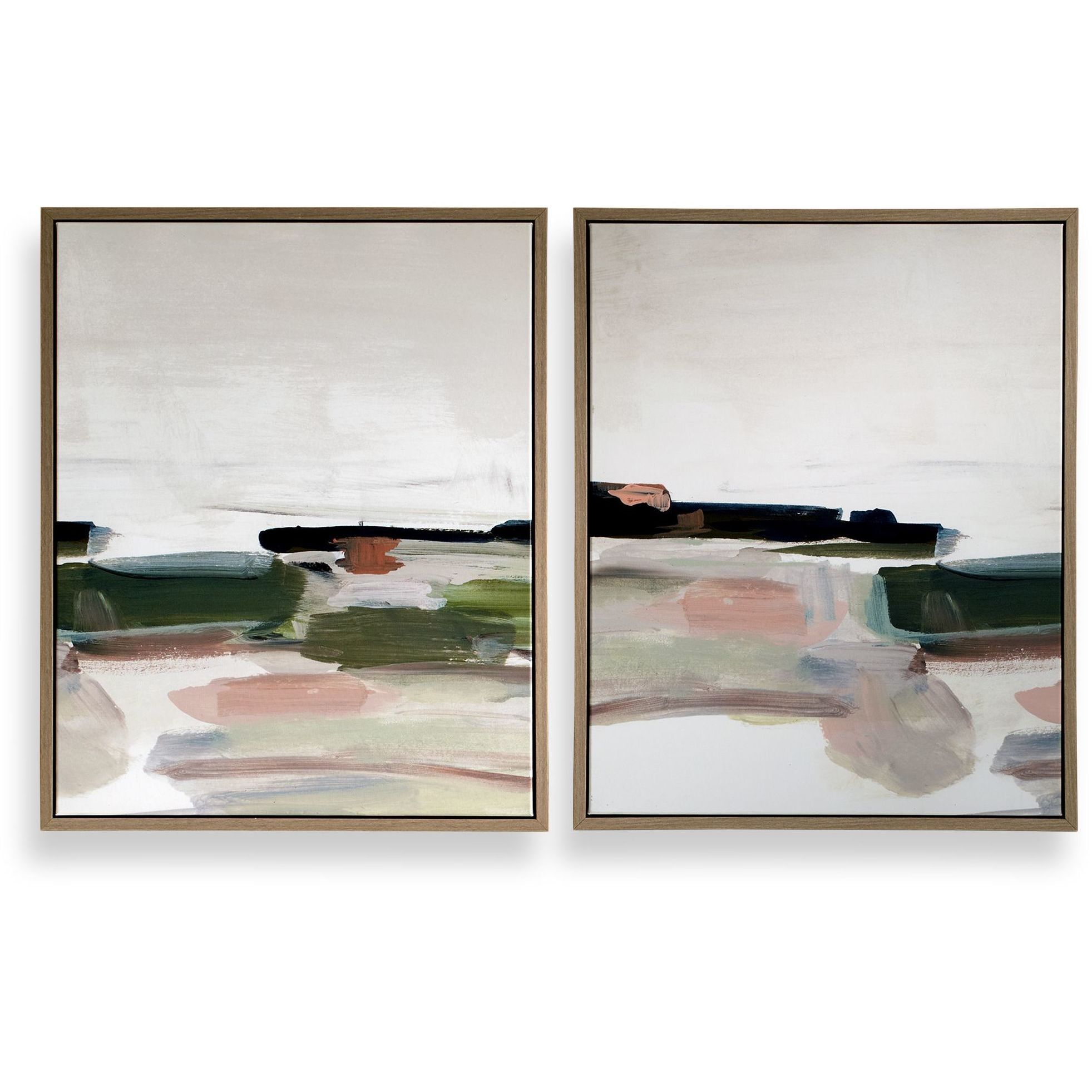 Just Peaking 31.5 X 25.5 inch Framed Abstract Prints, Set of 2