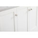 Sommerville 48 X 22 X 34 inch White and Brushed Nickel with Calacatta Quartz Vanity Sink Set