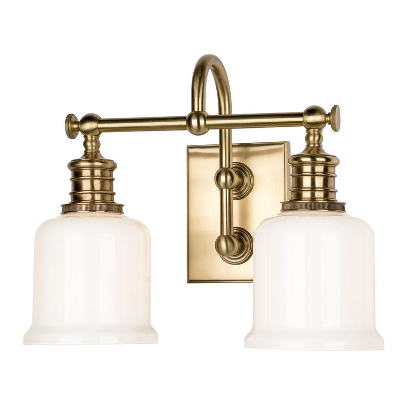 Keswick 2 Light 13.5 inch Aged Brass Bath and Vanity Wall Light