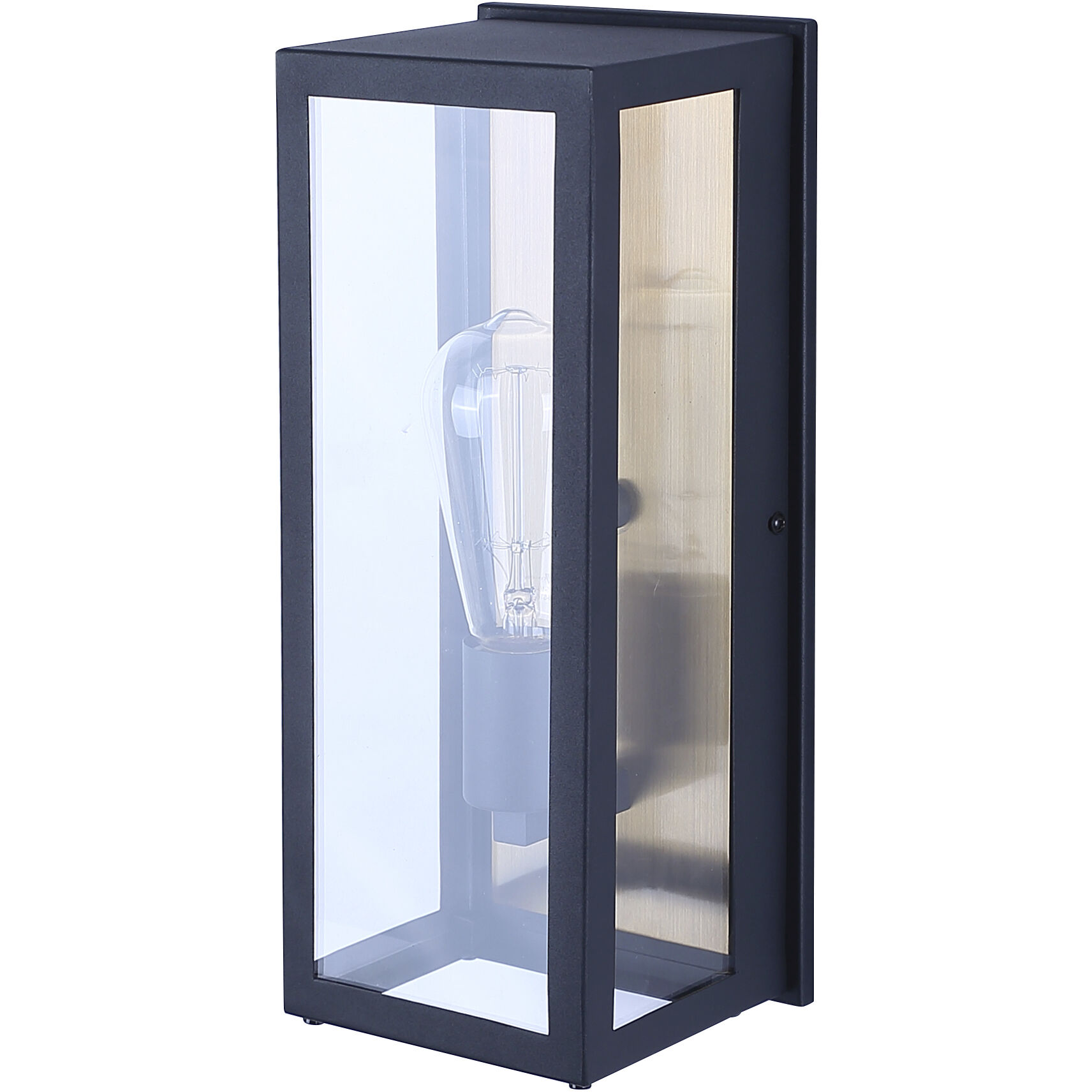 Miller 1 Light 5.5 inch Black/Gold Outdoor Lantern