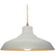 Radiance LED 15.5 inch Matte White and Champagne Gold and Antique Brass Pendant Ceiling Light
