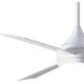 Atlas Donaire 52 inch Gloss White Outdoor Ceiling Fan, Coastal Wet Rated