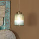 Vapor 1 Light 9 inch Aqua Metallic Glass Pendant Ceiling Light
