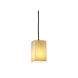 Fusion LED 4 inch Brushed Nickel Pendant Ceiling Light in 700 Lm LED, Rigid Stem Kit, Square with Flat Rim, Ribbon Fusion