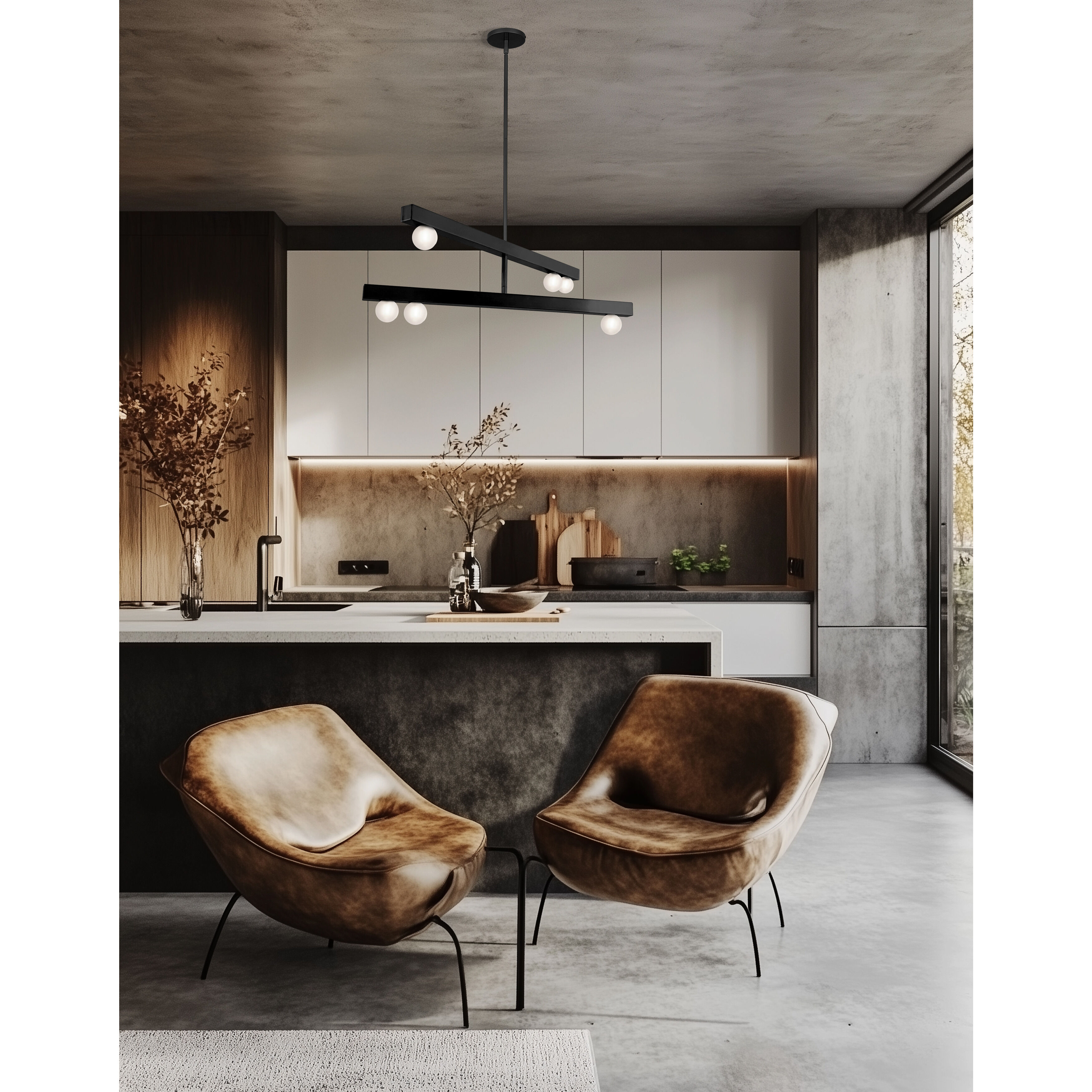 Raleigh 6 Light 30 inch Matte Black Chandelier Ceiling Light