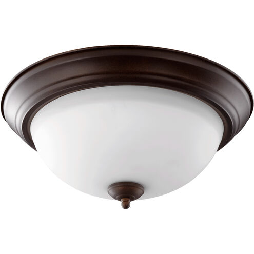 Fort Worth 3 Light 16 inch Oiled Bronze Flush Mount Ceiling Light