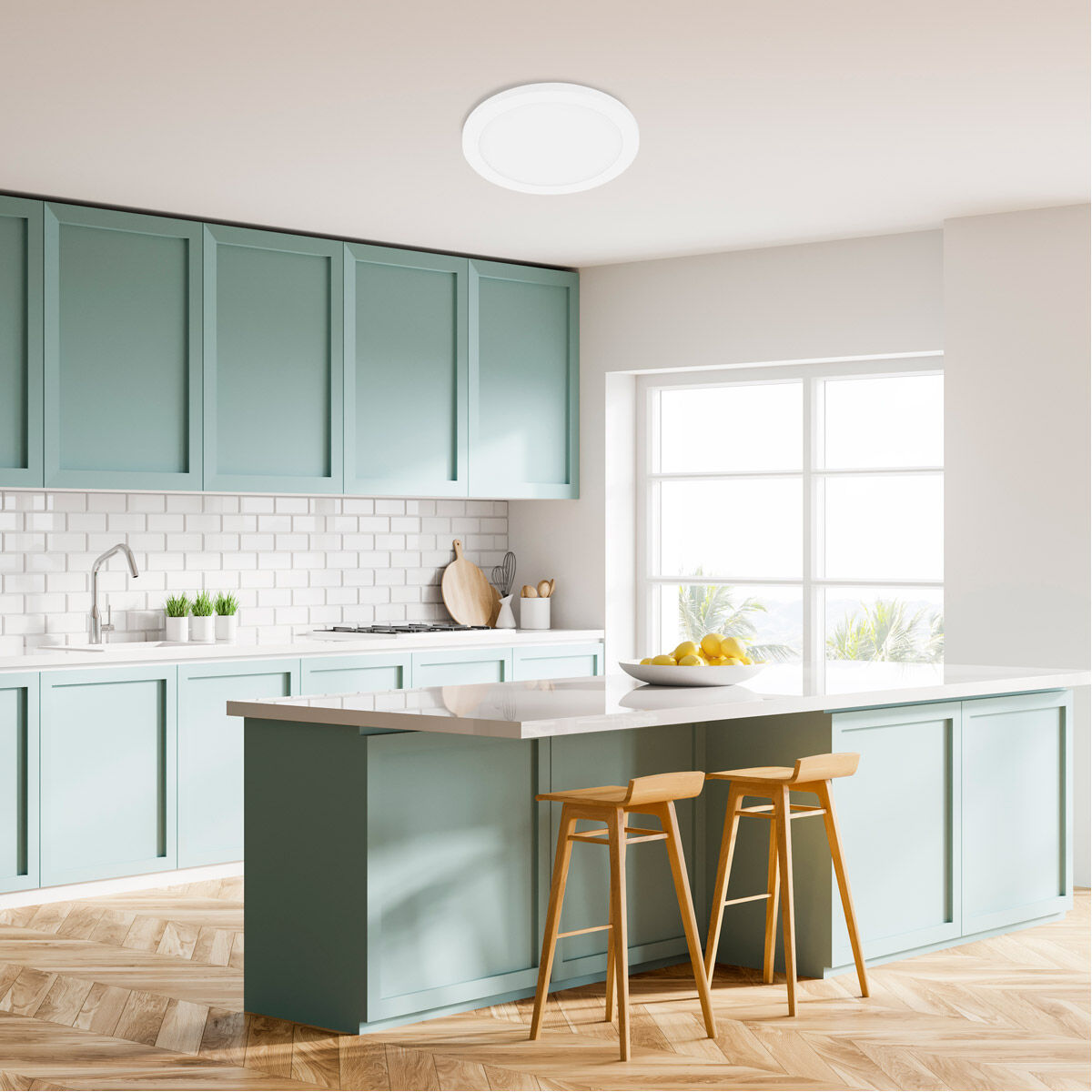 Trago 9 LED 8.86 inch White Flush Mount Ceiling Light