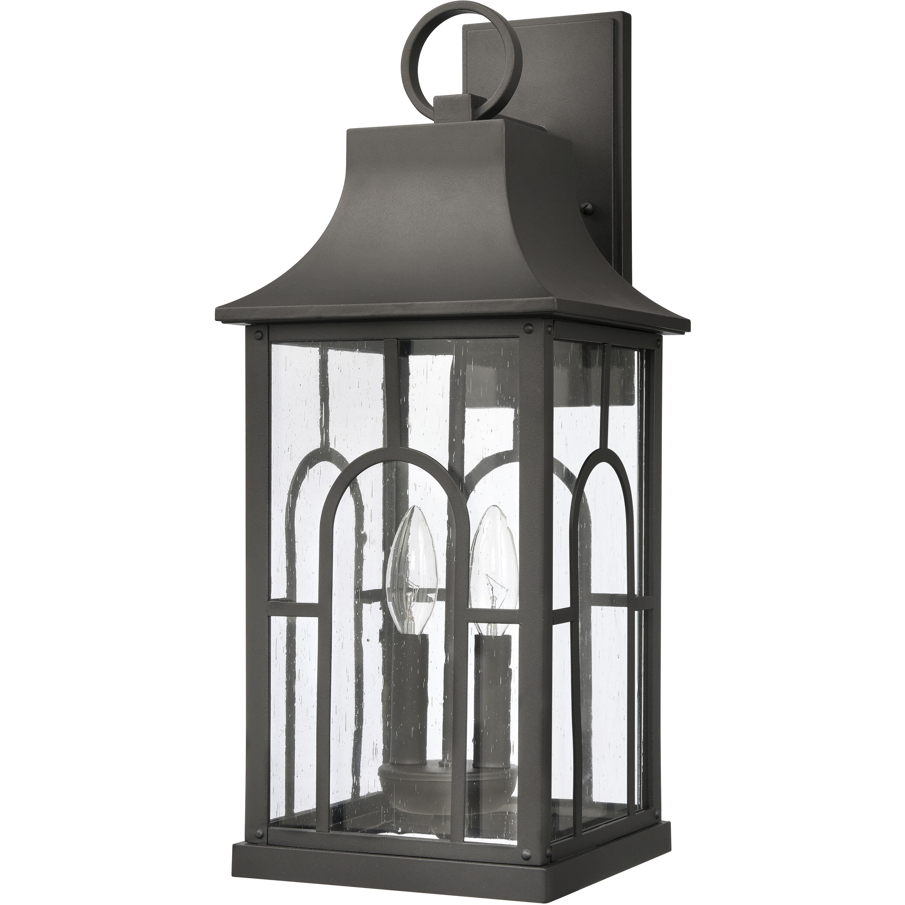 Triumph 2 Light 21 inch Textured Black Outdoor Wall Sconce