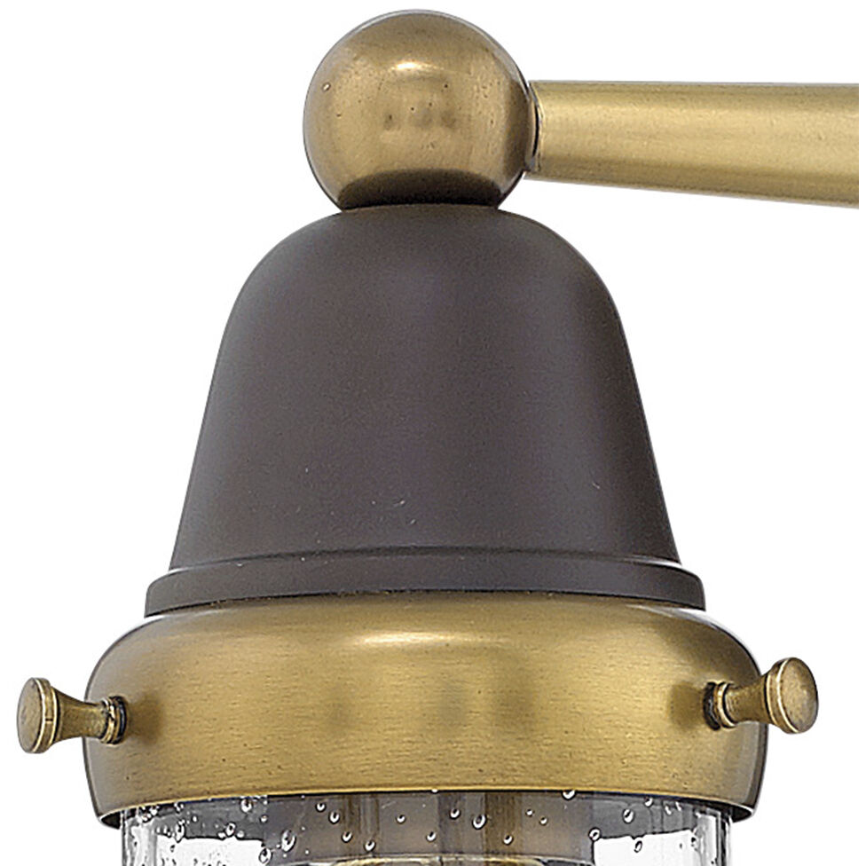 Academy 1 Light 6.5 inch Oil Rubbed Bronze with Heritage Brass Indoor Wall Sconce Wall Light