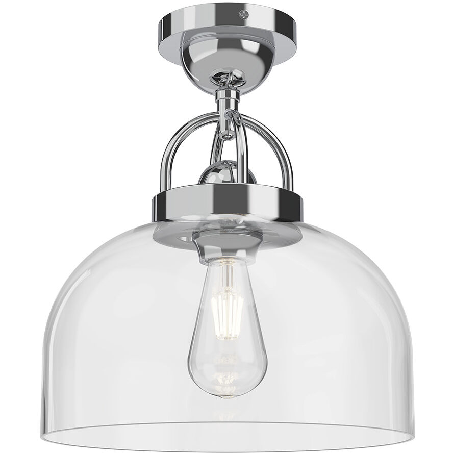 Alora Mood Lancaster 1 Light 11.5 inch Chrome Semi-Flush Mount Ceiling Light