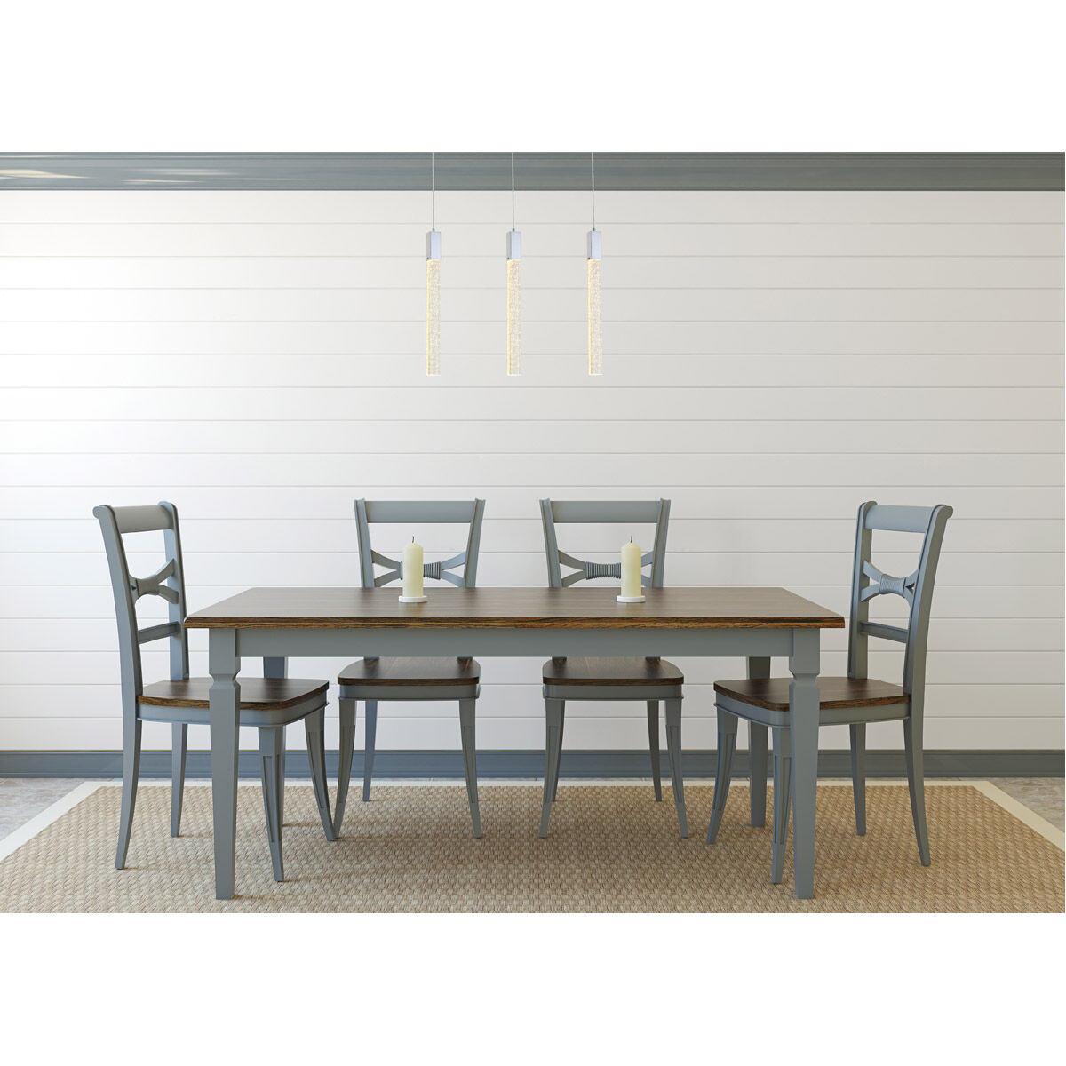 Weston 3 Light 32 inch Chrome Pendant Ceiling Light