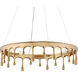 Liquid 6 Light 36 inch Polished Brass Chandelier Ceiling Light, Sasha Bikoff Collection