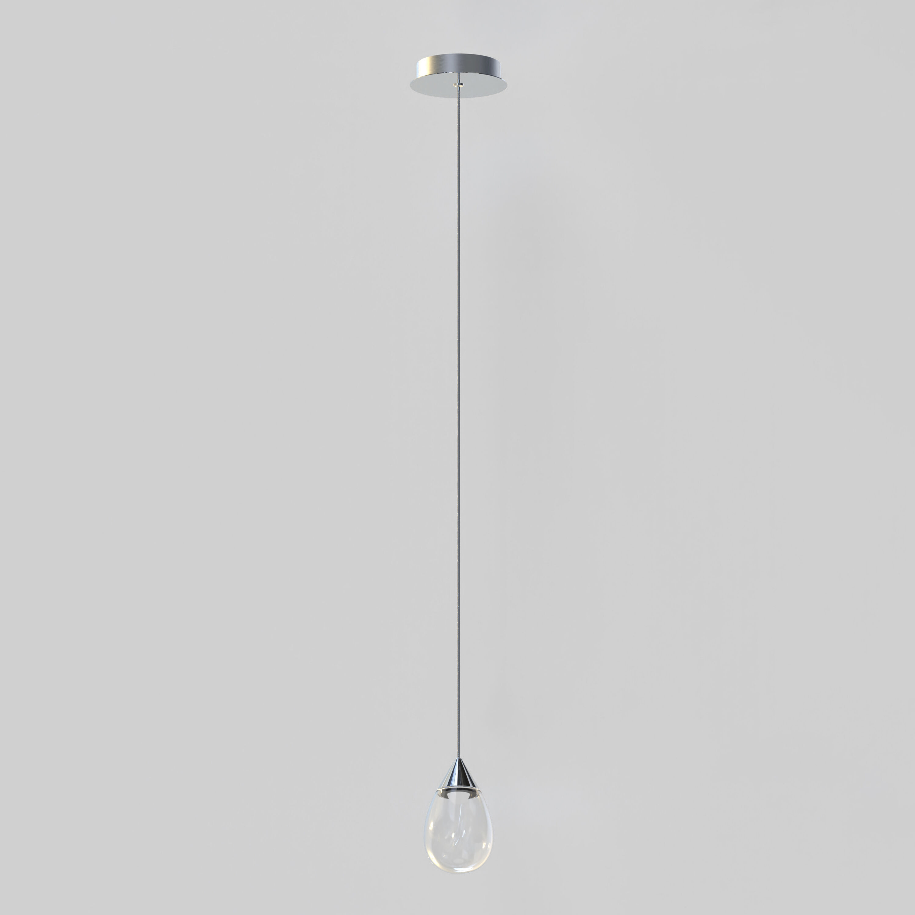 Dewdrop LED 4 inch Polished Chrome Mini Pendant Ceiling Light