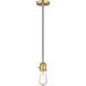 Franklin Restoration Bell 1 Light 5 inch Satin Gold Mini Pendant Ceiling Light in Incandescent, Plated Smoke