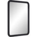 Nolana 40 X 30 inch Textured Matte Black Wall Mirror