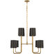 Barbara Barry Go Lightly LED 30 inch Soft Brass Two Tier Chandelier Ceiling Light, Extra Large