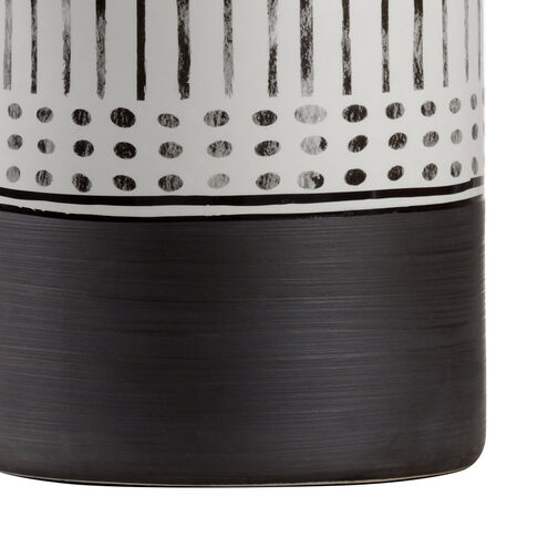 Wildwood 26 inch 100.00 watt Black/White Glaze Table Lamp Portable Light, Large