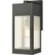 Angus 1 Light 20 inch Charcoal with Clear Outdoor Wall Sconce