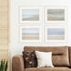 Waterside Blue and Gray and Beige and White Framed Art