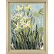 White Irises White and Blue and Yellow and Green Framed Art