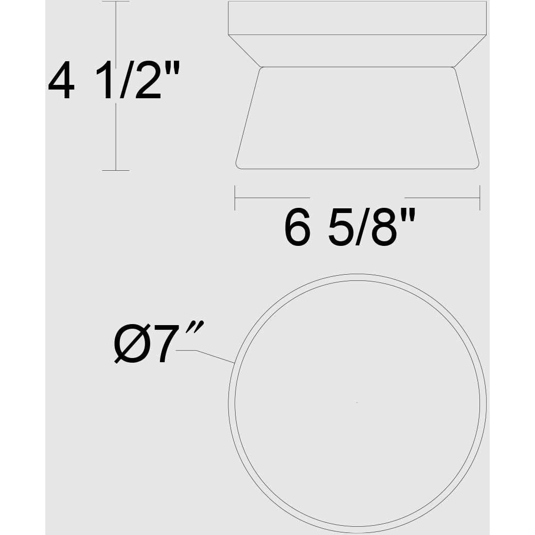 Skirt LED 7 inch Sand Black Outdoor Flush Mount