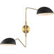 ED Ellen DeGeneres Jane 42 inch 60 watt Midnight Black Swing Arm Sconce Wall Light