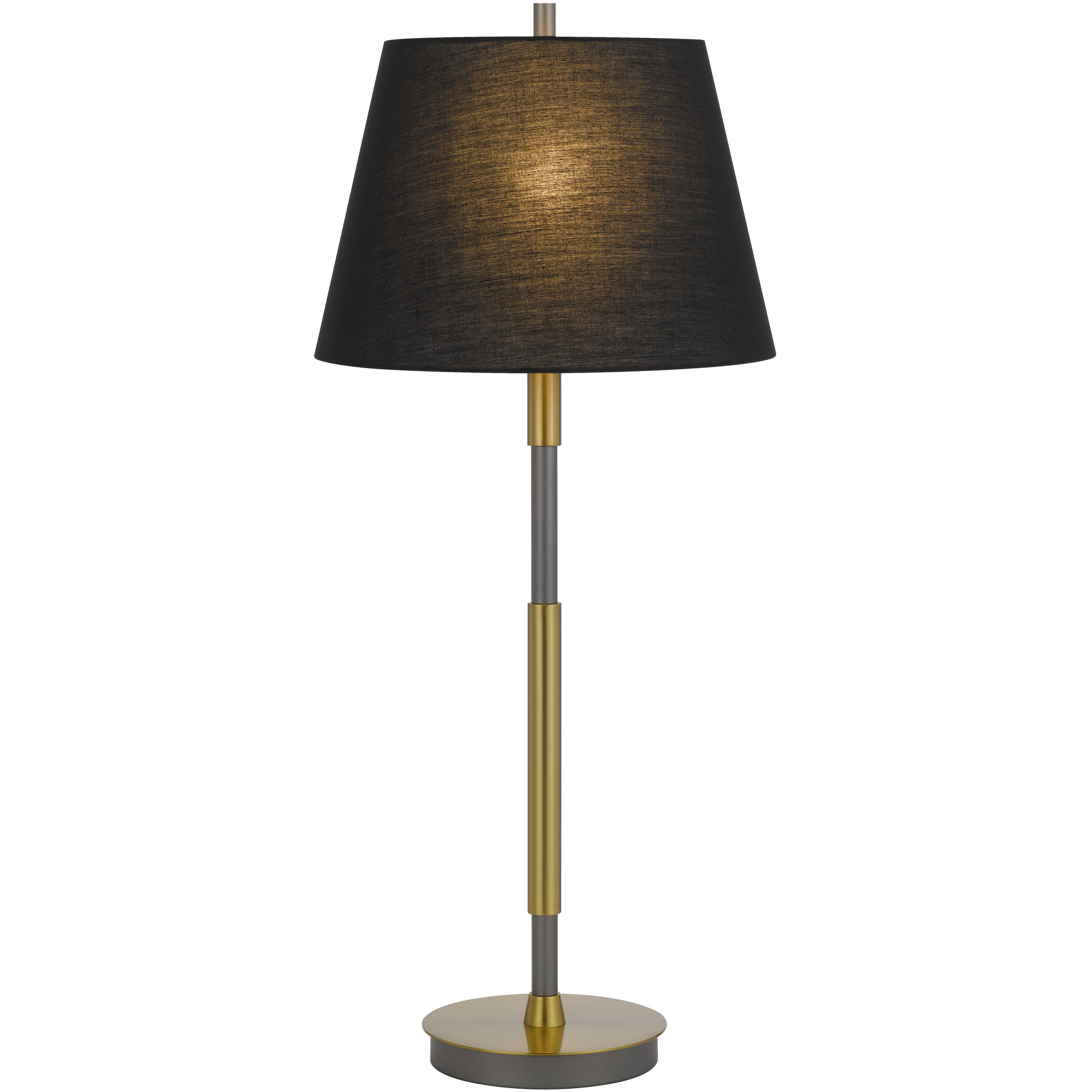 Ciudad 30 inch 100.00 watt Antique Brass and Silver Grey Table Lamp Portable Light in Anitque Brass / Silver Grey